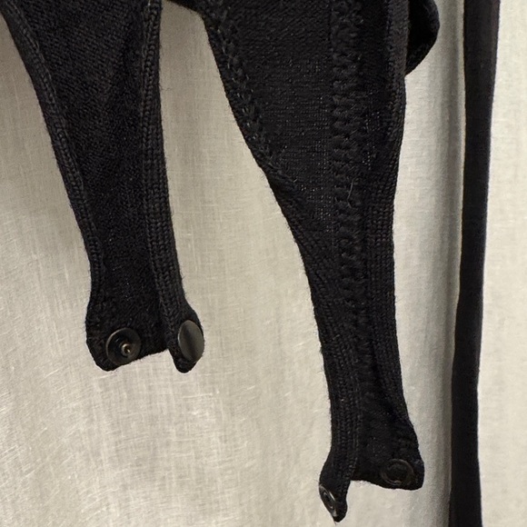 ALAÏA Women's 100% New Wool Puff Sleeve Mock Neck Black Long Sleeve Bodysuit XS - Picture 8 of 12